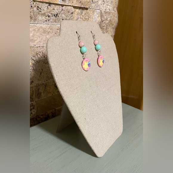 🌟2/$20 💕🌈💫Whimsical Pastel Kawaii Shooting Star Drop Earrings - Picture 3 of 4